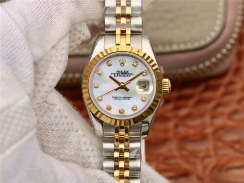 Replica Rolex Datejust M279173-0013 28MM Yellow Gold Bezel