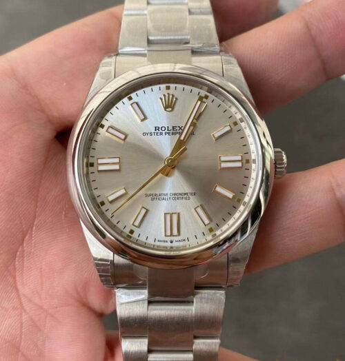 Replica Rolex Oyster Perpetual M124300-0001 41MM VS Factory Silver Stainless Steel