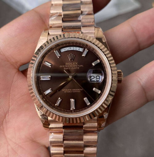 Replica Rolex Day Date M228235-0003 GM Factory V2 Chocolate Dial