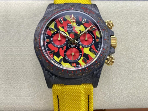 Replica Rolex Daytona Cosmograph Diw Custom Version Noob Factory Yellow Fabric Strap