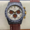 Replica Rolex Daytona Cosmograph Diw Custom Version Noob Factory Brown Fabric Strap