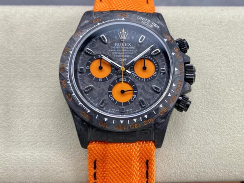 Replica Rolex Daytona Cosmograph Diw Custom Version Noob Factory Orange Fabric Strap