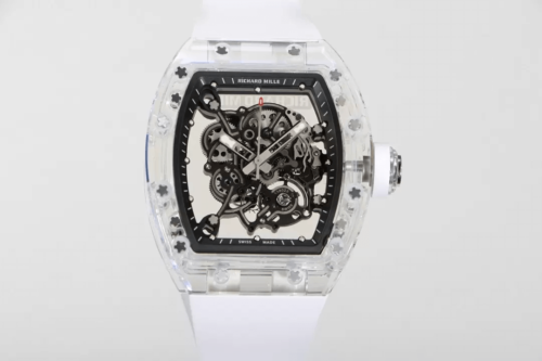 Replica Richard Mille RM055 RM Factory Skeleton Dial White Strap