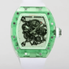 Replica Richard Mille RM055 RM Factory Green Transparent Case Skeleton Dial