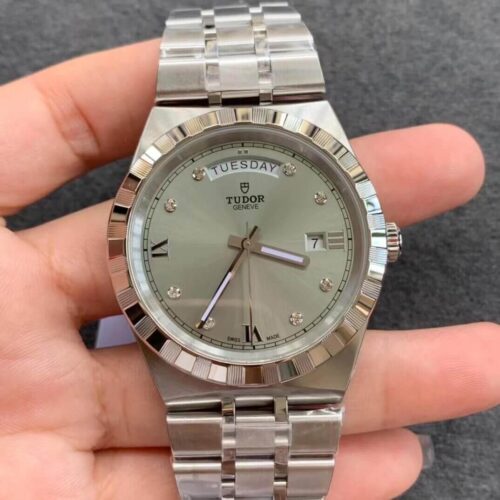 Replica Tudor Royal M28600-0002 V7 Factory Silver Diamond Dial