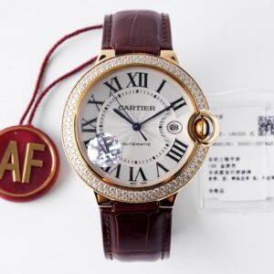 Replica Ballon Bleu De Cartier 42MM WE9007Z3 AF Factory Yellow Gold Diamond Bezel