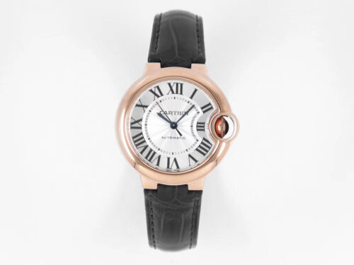 Replica Ballon Bleu De Cartier 33MM W6920069 AF Factory Stainless Steel Rose Gold