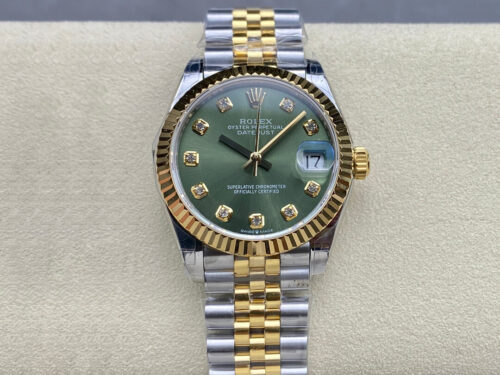 Replica Rolex Datejust M278273-0030 31MM GS Factory Green Diamond Dial