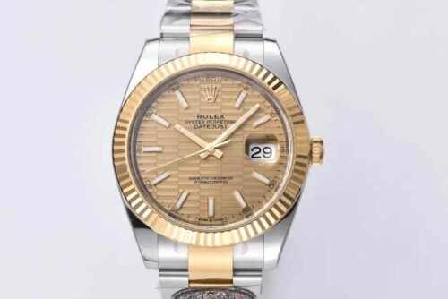 Replica Rolex Datejust 41MM M126333-0021 Clean Factory Gold Dial