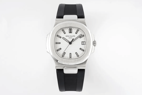 Replica Patek Philippe Nautilus 5711 PPF Factory White Dial Black Strap