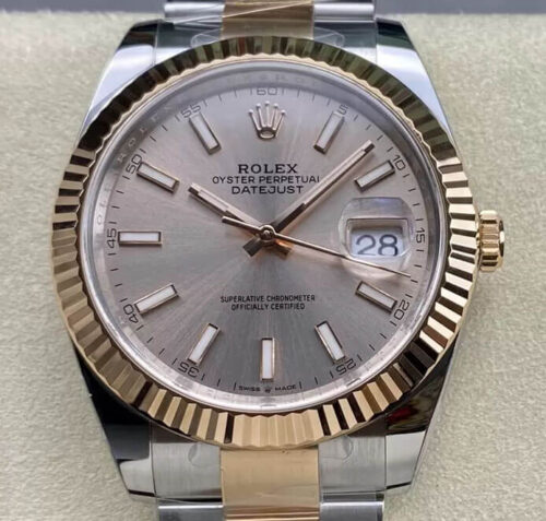 Replica Rolex Datejust 41MM M126331-0009 Clean Factory Rose Gold