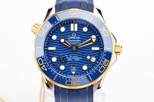 Replica Omega Seamaster Diver 300M 210.22.42.20.03.001 VS Factory Blue Rubber Strap