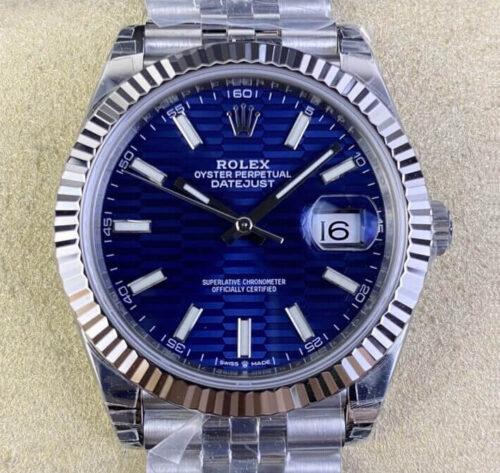 Replica Rolex Datejust M126334-0032 41MM VS Factory Blue Dial