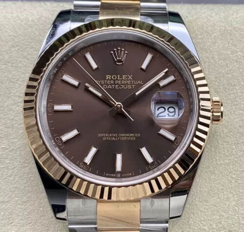 Replica Rolex Datejust 41MM M126331-0001 Clean Factory Chocolate Dial