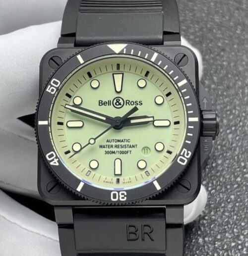 Replica Bell & Ross BR0392-D-KA-CE-SRB Green Dial - Replica Watches Factory