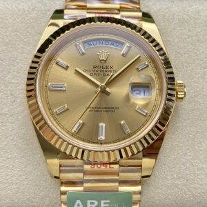 Replica Rolex Day-Datemm m228238-0005 ARF factory champagne dial- Replica Watches Factory