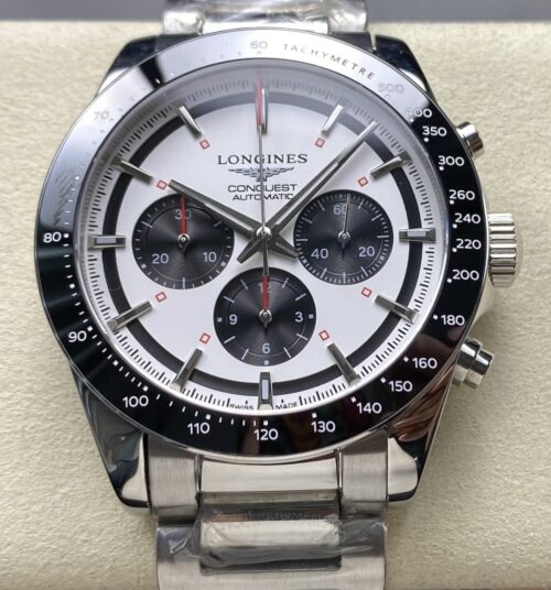 Replica Longines Sports L3.835.4.72.6 Silver Gray Panda Dial- Replica Watches Factory