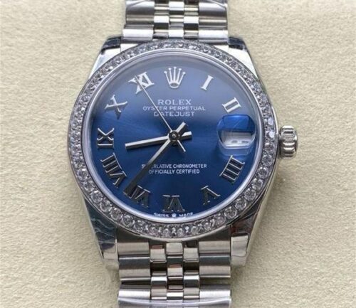 Replica Rolex Datejust M278384RBR-0037 8+ Factory Oystersteel Strap- Replica Watches Factory