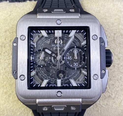 Replica Hublot SQUARE BANG UNICO 821.NX.0170.RX BB Factory Square dial- Replica Watches Factory