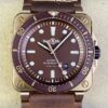 Replica Bell & Ross INSTRUMENTS BR0392-D-BR-BR/SCA BR factory Brown dial- Replica Watches Factory