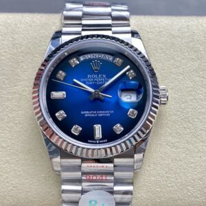 Replica Rolex Day-Date m128239-0023 8+ Factory Silver strap- Replica Watches Factory