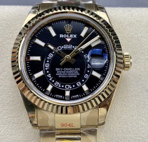 Replica Rolex Sky-Dweller M326938-0004 Noob Factory Black Dial- Replica Watches Factory