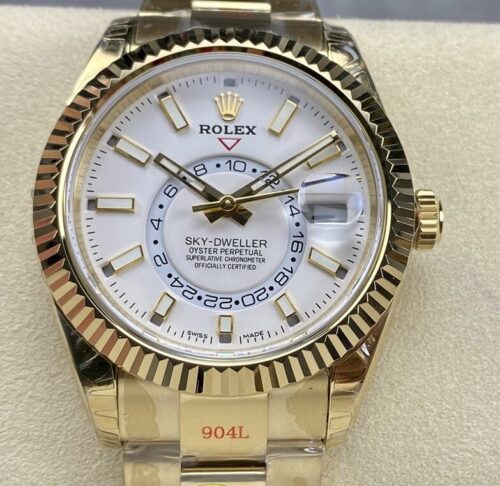 Replica Rolex Sky-Dweller M326938-0005 Noob Factory White dial- Replica Watches Factory