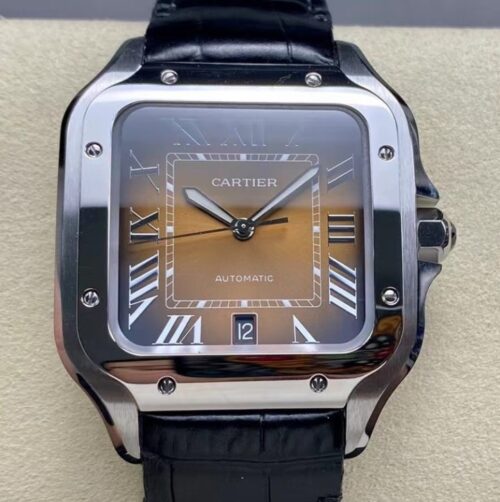 Replica Cartier Santos WSSA0064-01 BV Factory Black strap- Replica Watches Factory