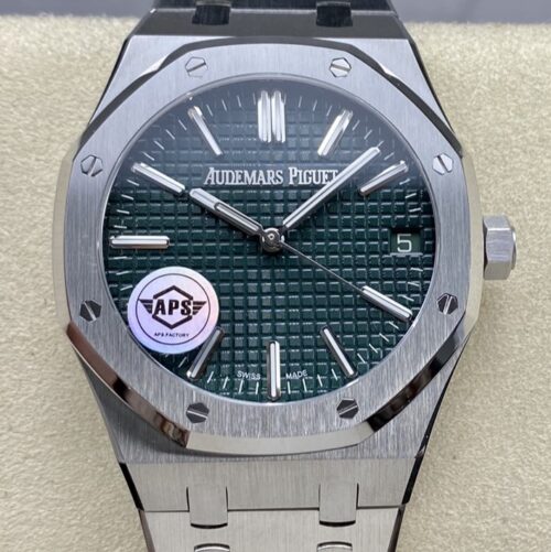 Replica Audemars Piguet Royal Oak 15510ST.OO.1320ST.09 APS factory V2 Army green dial- Replica Watches Factory